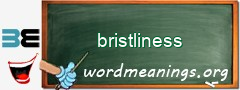 WordMeaning blackboard for bristliness